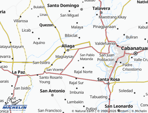 MICHELIN Santo Tomas map - ViaMichelin