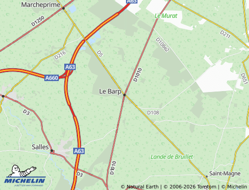 MICHELIN Le Barp map - ViaMichelin