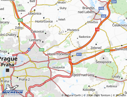 MICHELIN Satalice map - ViaMichelin