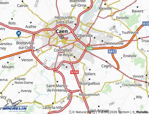 Carte MICHELIN Cormelles-le-Royal - ViaMichelin