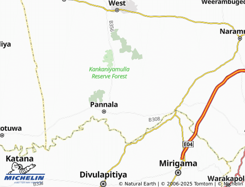 MICHELIN Horawadunna map - ViaMichelin
