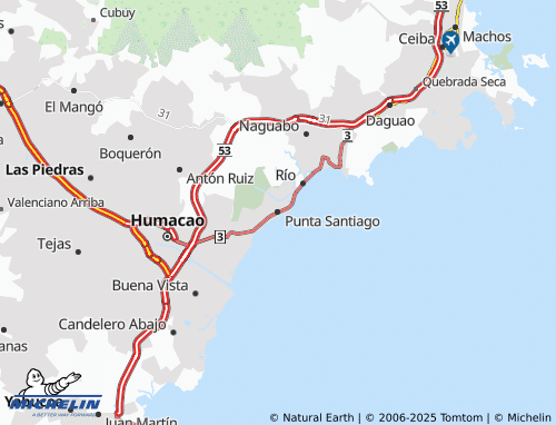 MICHELIN Punta Santiago map - ViaMichelin