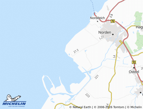 MICHELIN Utlandshörn map - ViaMichelin