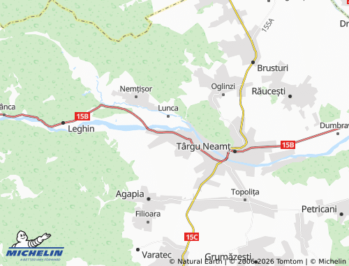 MICHELIN Vânători-Neamț map - ViaMichelin