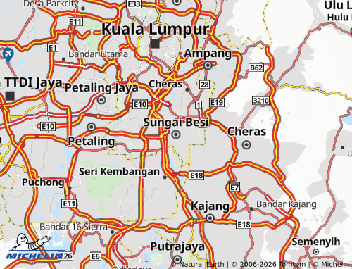 MICHELIN Sungai Besi map - ViaMichelin