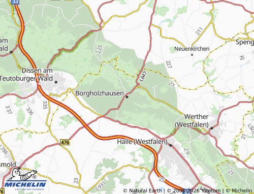 MICHELIN Borgholzhausen map - ViaMichelin