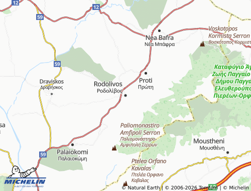 MICHELIN Rodolivos map - ViaMichelin