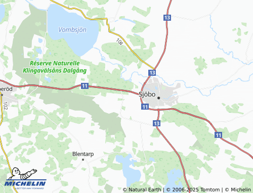 Carte MICHELIN Sjöbo Sommarby - ViaMichelin