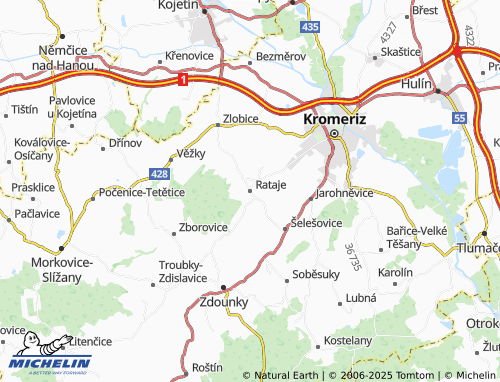 MICHELIN-Landkarte Rataje - ViaMichelin