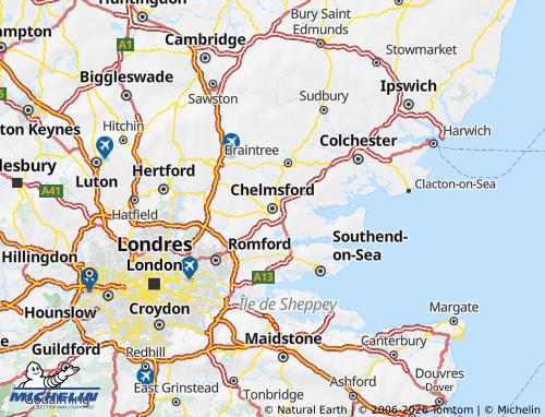 MICHELIN Essex map - ViaMichelin