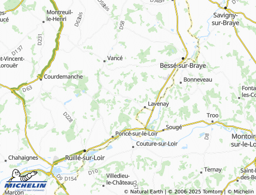 MICHELIN La Chapelle-Gaugain map - ViaMichelin