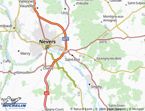 Carte MICHELIN Saint-Éloi - ViaMichelin