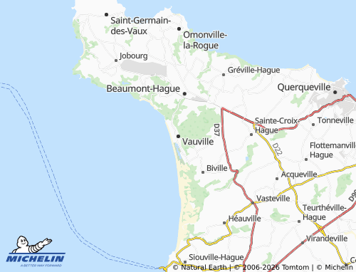 MICHELIN Vauville map - ViaMichelin
