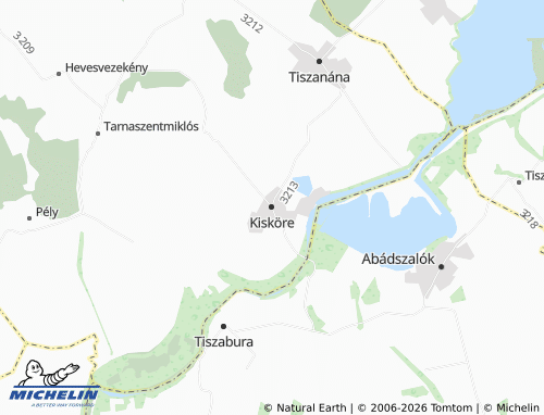 Mapa MICHELIN Kisköre - ViaMichelin