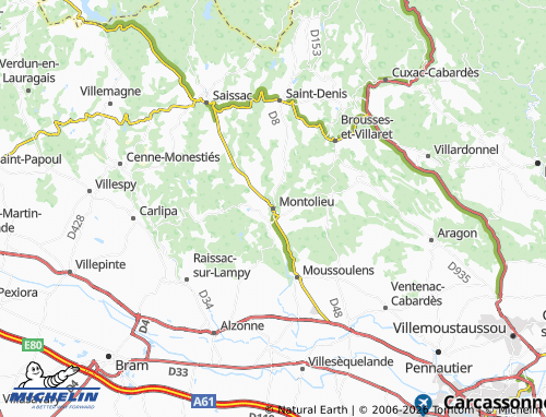 Mappa MICHELIN Montolieu - ViaMichelin