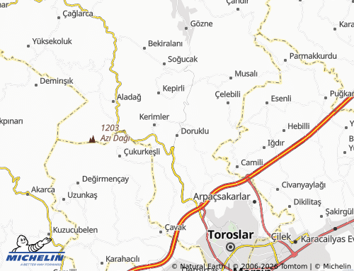 Mappa MICHELIN Doruklu - ViaMichelin