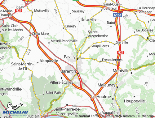 Mapa MICHELIN Pavilly - ViaMichelin
