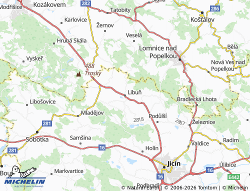 Mappa MICHELIN Libuň - ViaMichelin