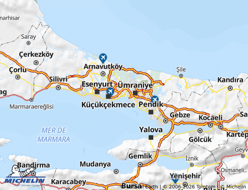 Mappa MICHELIN İstanbul - ViaMichelin