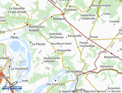 MICHELIN Houville-en-Vexin map - ViaMichelin