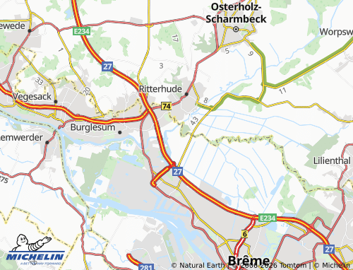 MICHELIN Wasserhorst map - ViaMichelin