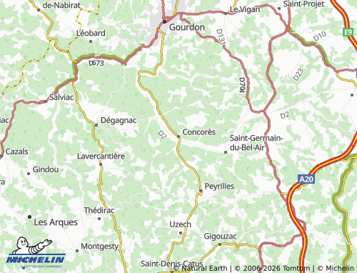 Mappa MICHELIN Concorès - ViaMichelin