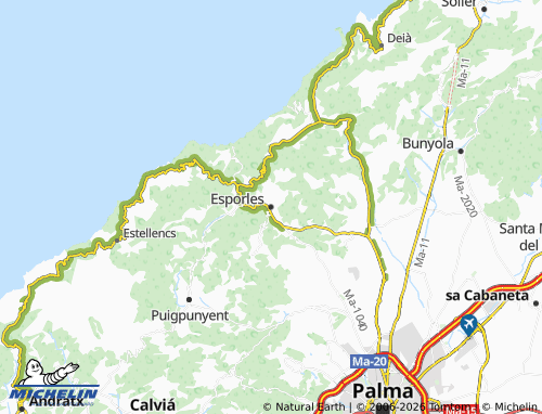 MICHELIN Esporles map - ViaMichelin