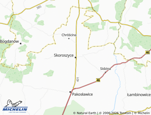 MICHELIN Skoroszyce map - ViaMichelin