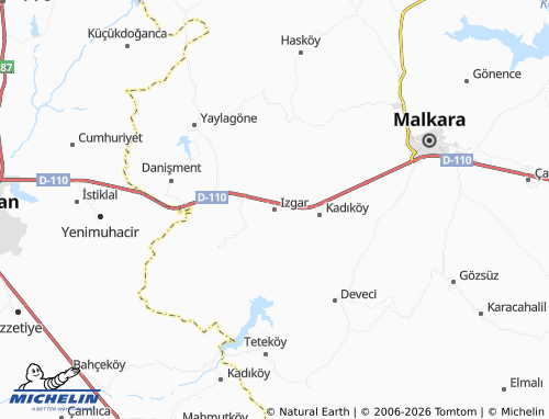 Mappa MICHELIN Izgar - ViaMichelin