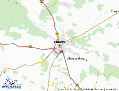 MICHELIN-Landkarte Łuków - ViaMichelin
