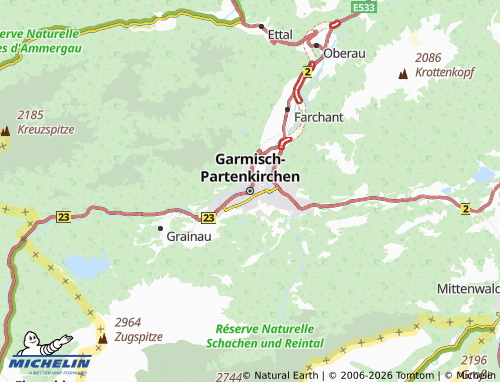 MICHELIN-Landkarte Garmisch-Partenkirchen - ViaMichelin