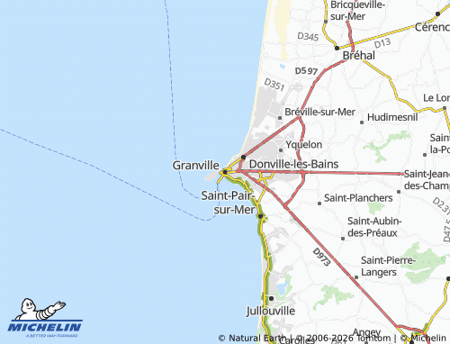 MICHELIN Granville map - ViaMichelin
