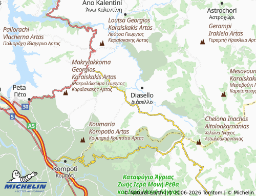 MICHELIN Lakka map - ViaMichelin