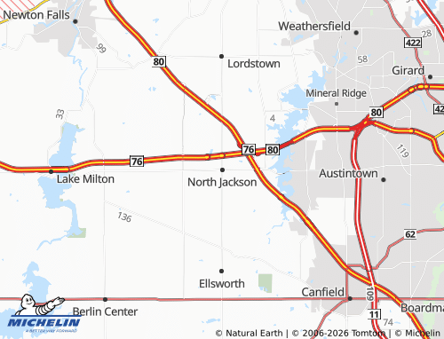 Mapa MICHELIN North Jackson - ViaMichelin