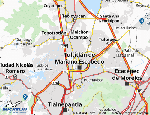 Mappa MICHELIN Cuautitlan - ViaMichelin