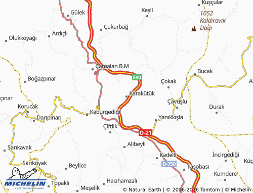 MICHELIN Karakütük map - ViaMichelin