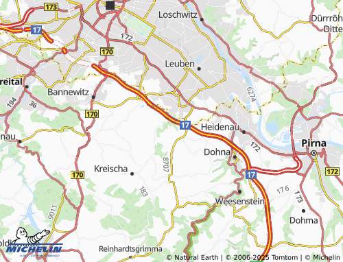 Kaart MICHELIN Burgstädtel - ViaMichelin