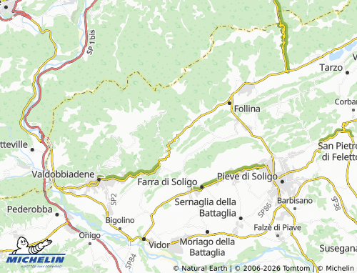MICHELIN Combai map - ViaMichelin