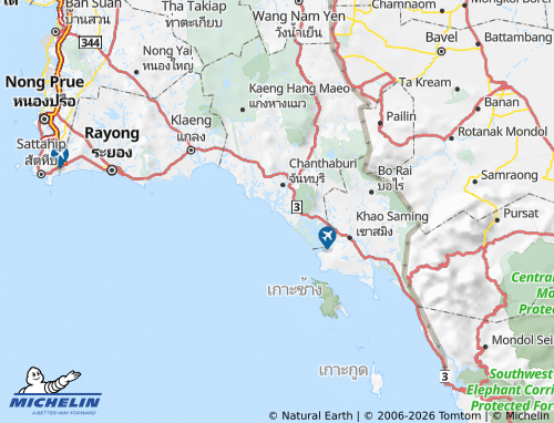 Mapa MICHELIN Amphoe Laem Sing - ViaMichelin