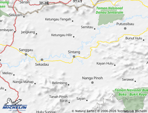 MICHELIN Sintang map - ViaMichelin
