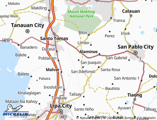 MICHELIN San Joaquin map - ViaMichelin