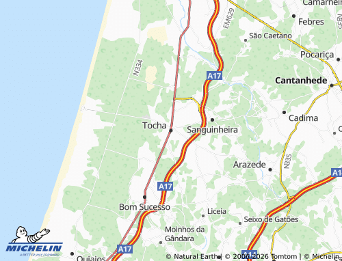 MICHELIN Tocha map - ViaMichelin