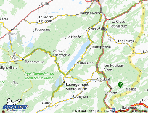 MICHELIN Saint-Point-Lac map - ViaMichelin