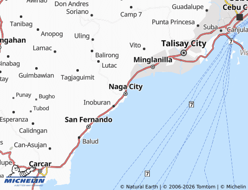 Mappa MICHELIN South Poblacion - ViaMichelin