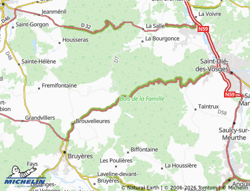 Mapa MICHELIN Les Rouges-Eaux - ViaMichelin