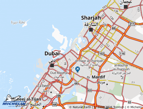 MICHELIN Al Wuheida map - ViaMichelin