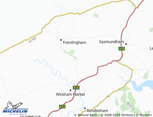 Carte MICHELIN Parham - ViaMichelin