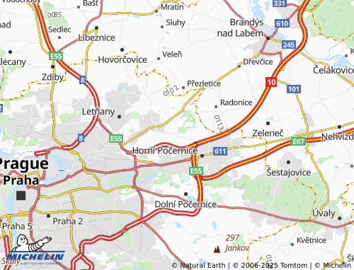 MICHELIN Satalice map - ViaMichelin