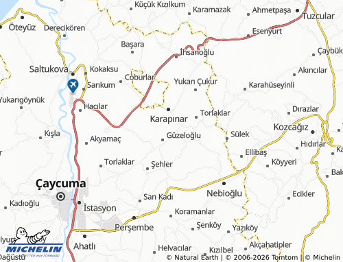 MICHELIN Tilkiler map - ViaMichelin