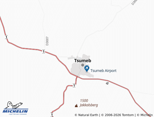 MICHELIN-Landkarte Tsumeb Extension 5 Outlying - ViaMichelin
